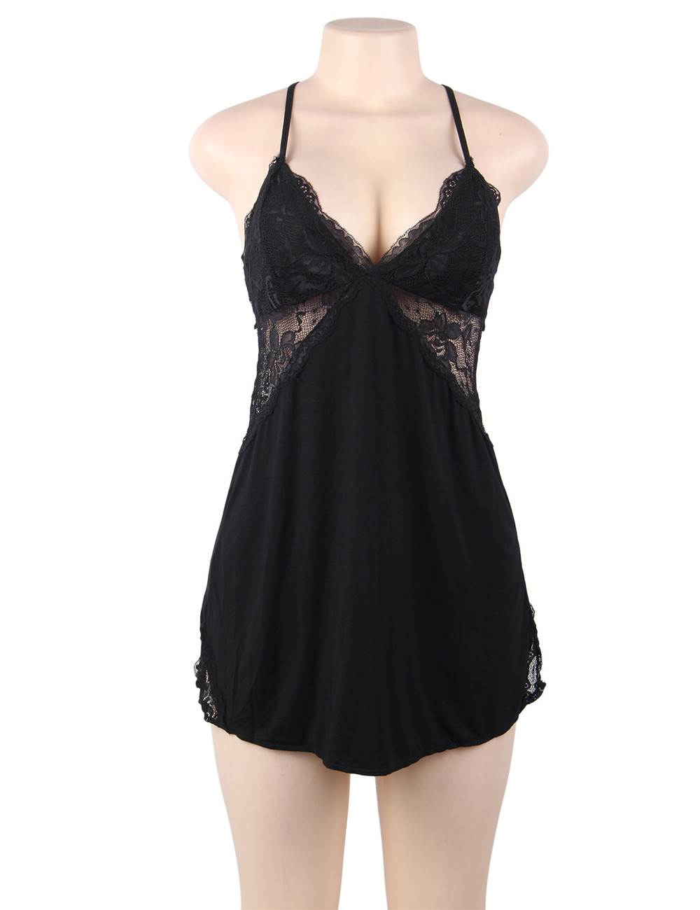 Velour & Co Women's Lace Nightdress - Luxury Sleepwear