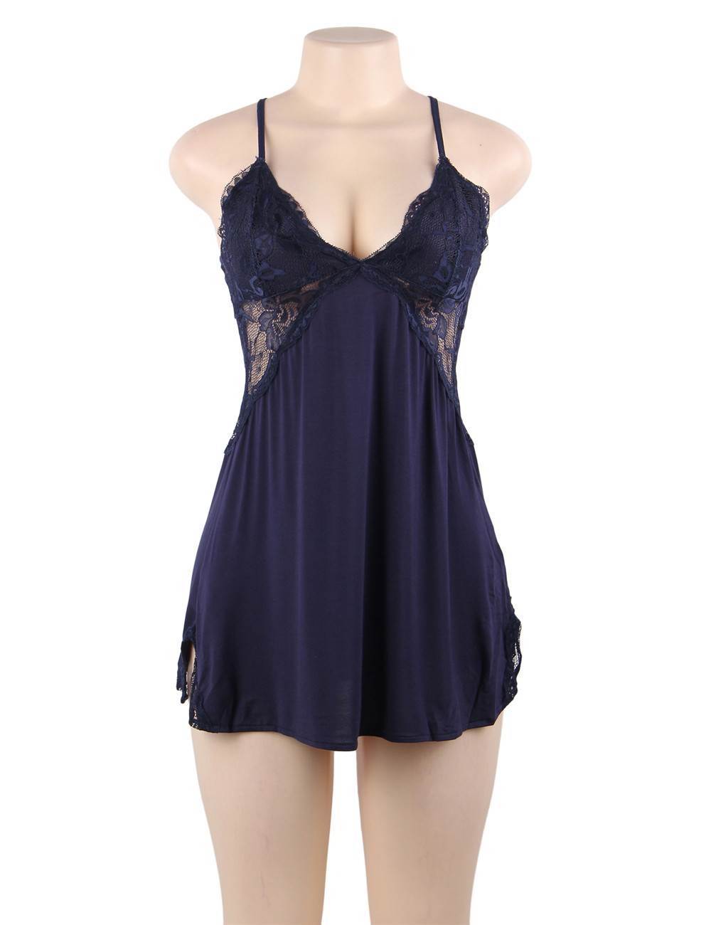 Velour & Co Women's Lace Nightdress - Luxury Sleepwear
