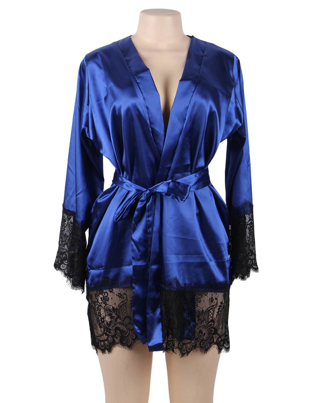 Velour & Co Women's Satin Dressing Gown - Women's Bathrobe
