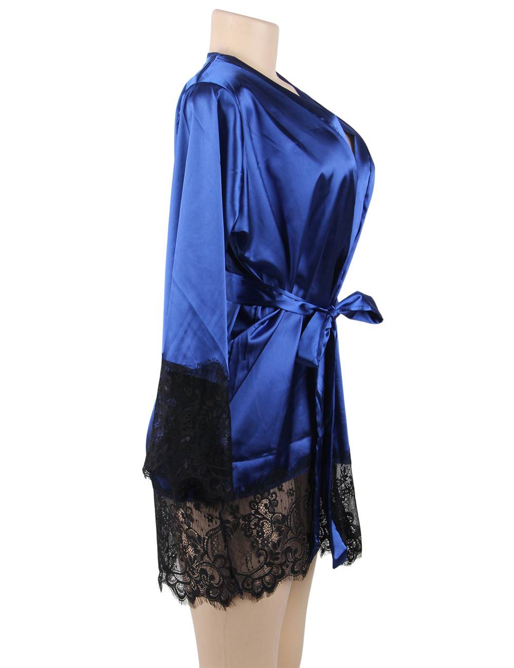 Velour & Co Women's Satin Dressing Gown - Women's Bathrobe