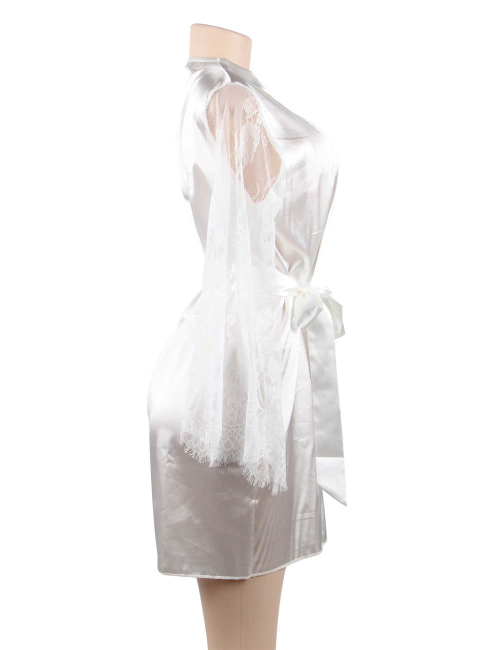 Velour & Co Women's Satin Dressing Gown - Women's Bathrobe