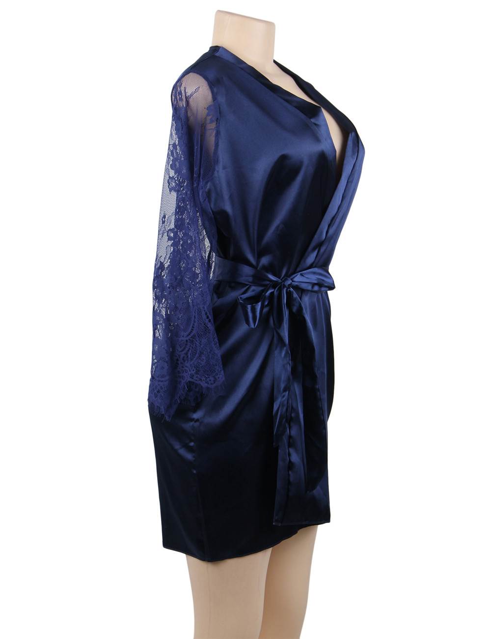 Velour & Co Women's Satin Dressing Gown - Women's Bathrobe