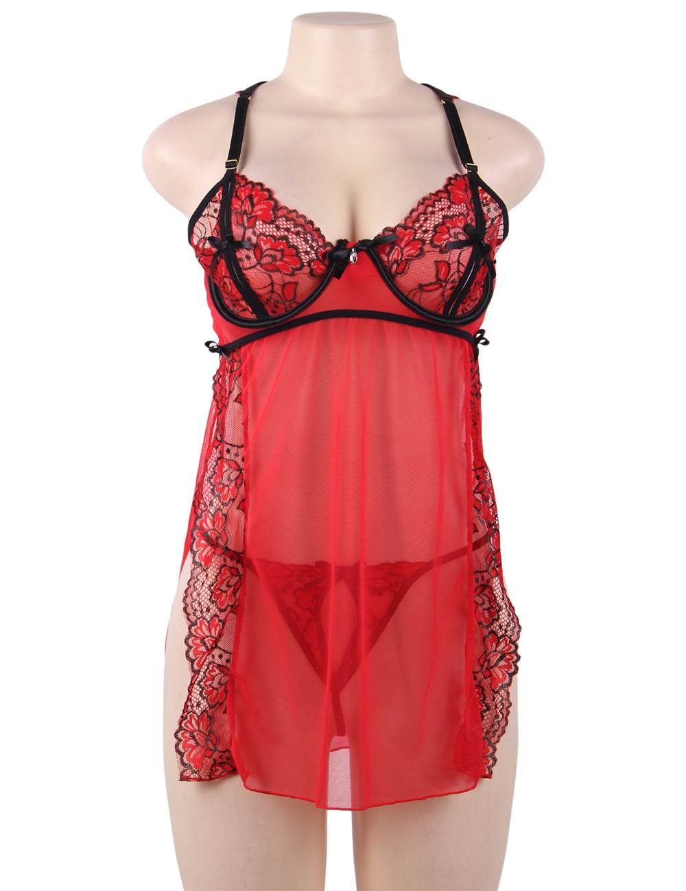Velour & Co Women's Lace Babydoll