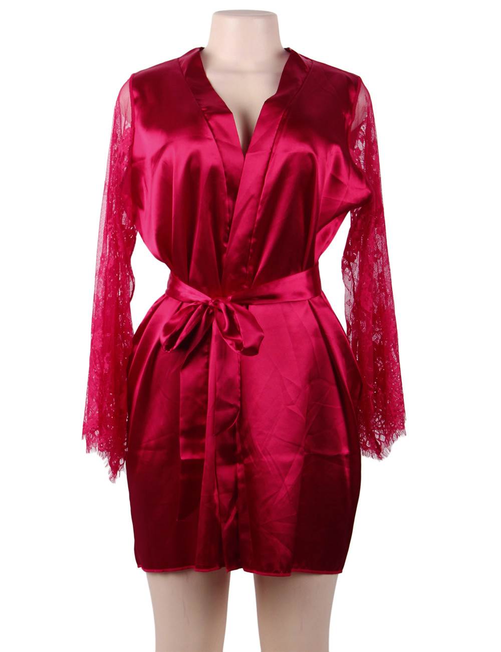 Velour & Co Women's Satin Dressing Gown - Women's Bathrobe
