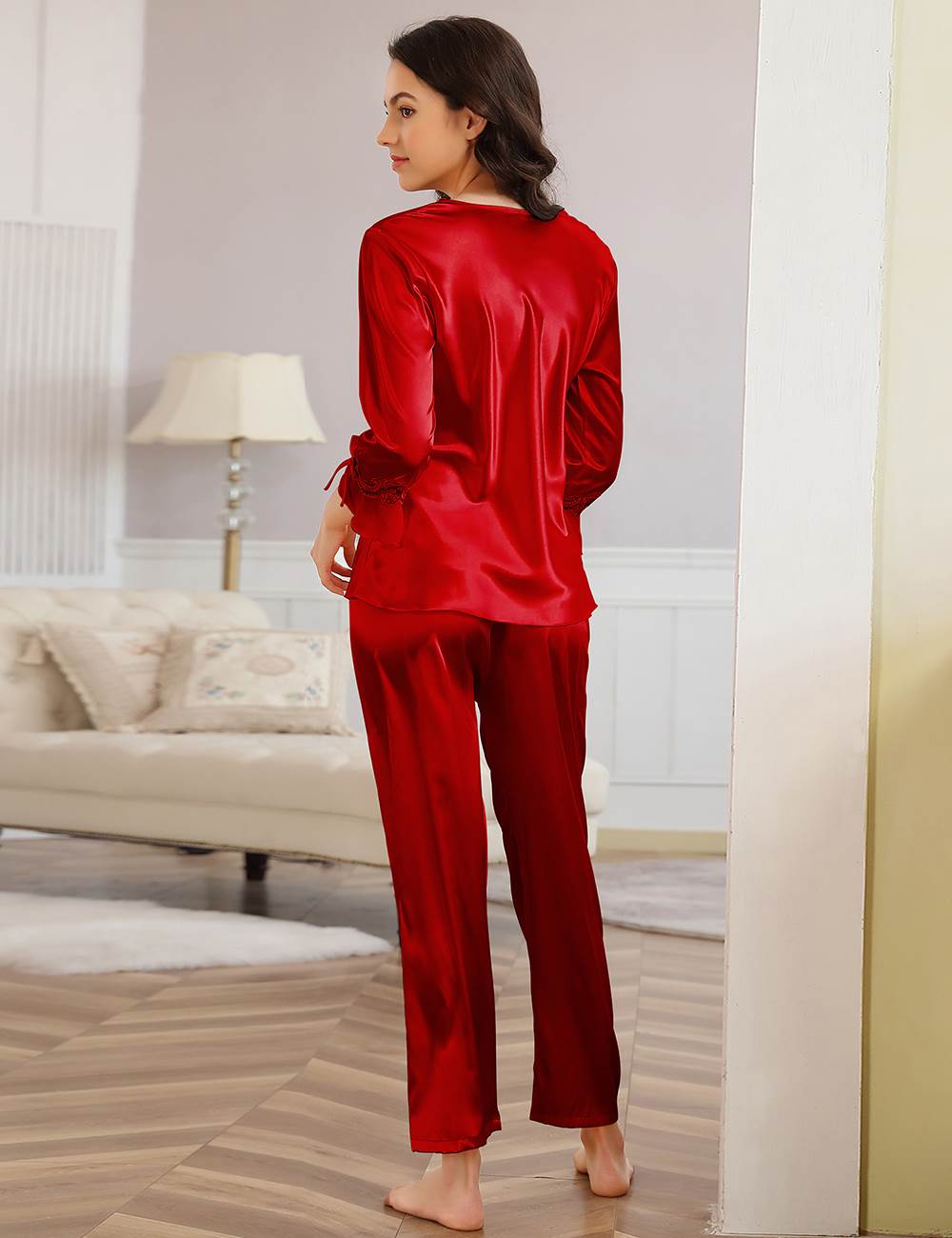 Velour & Co Women's Lace Nightdress - Luxury Sleepwear
