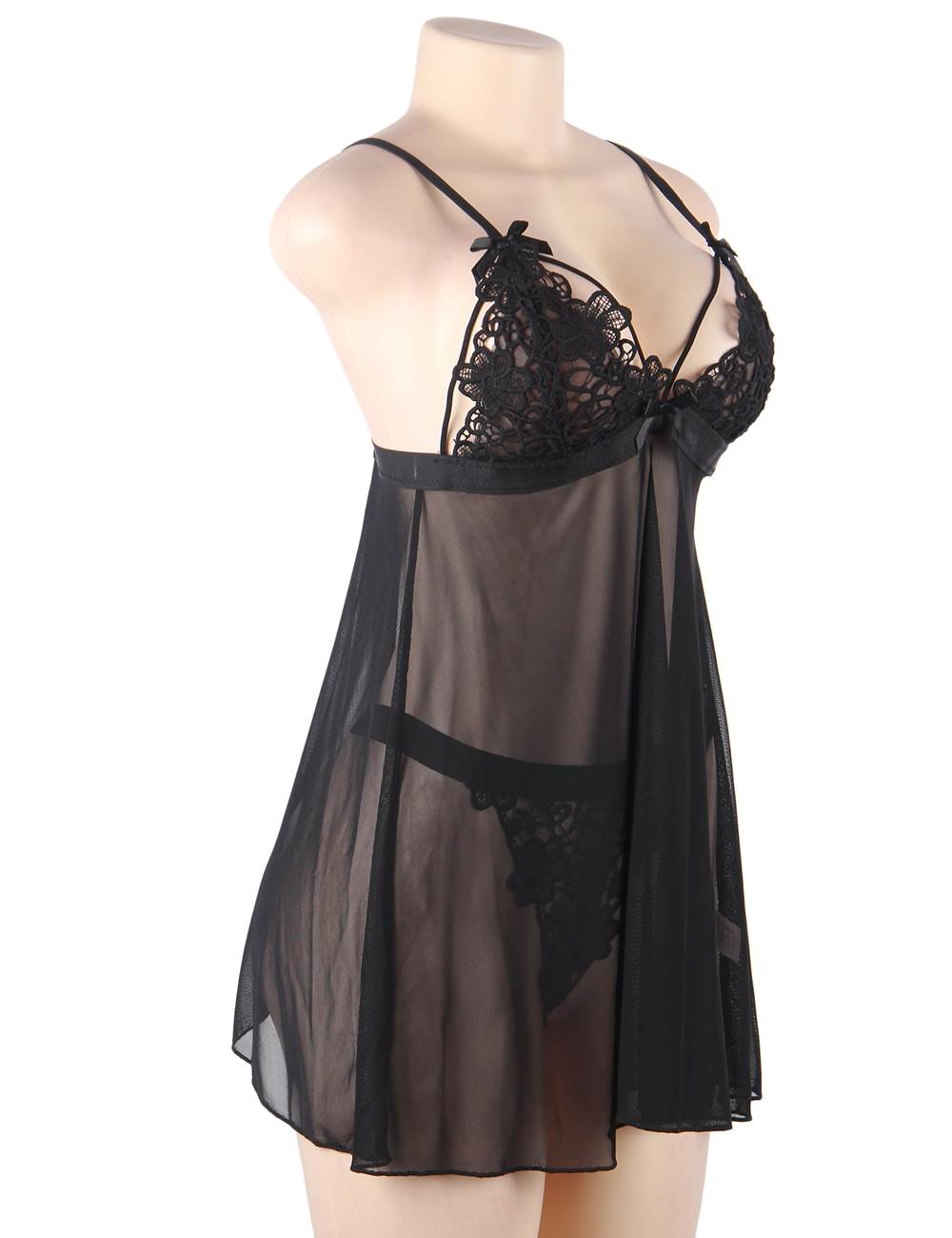 Velour & Co Women's Lace Babydoll