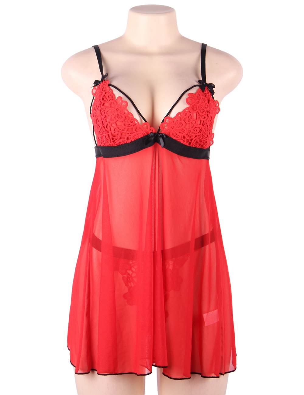 Velour & Co Women's Lace Babydoll