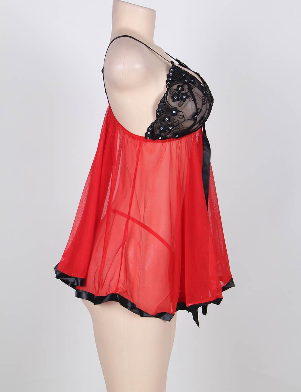 Velour & Co Women's Lace Babydoll