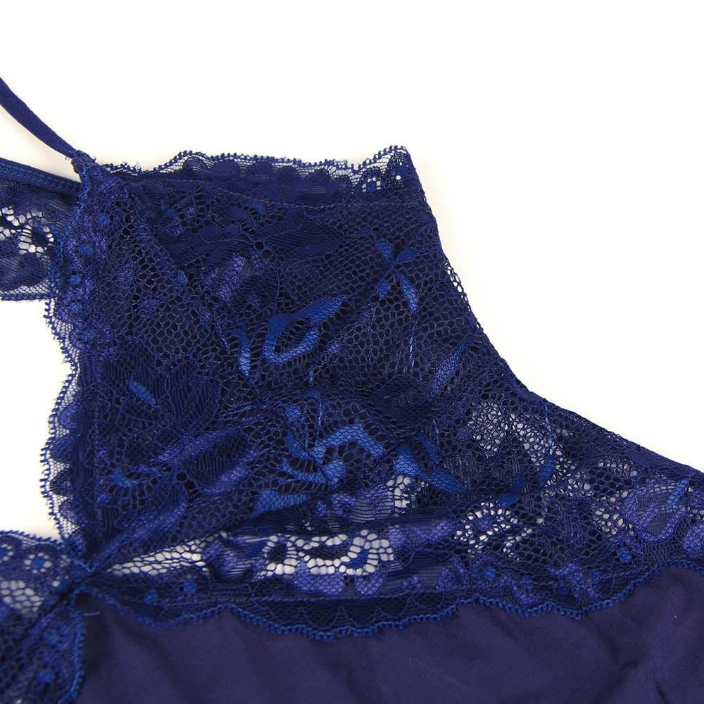 Velour & Co Women's Lace Nightdress - Luxury Sleepwear