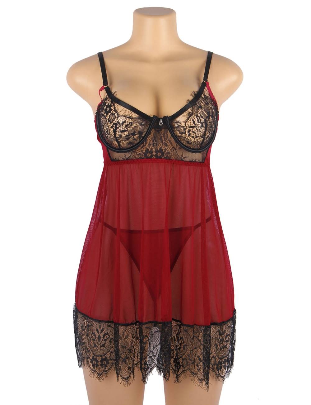 Velour & Co Women's Lace Babydoll