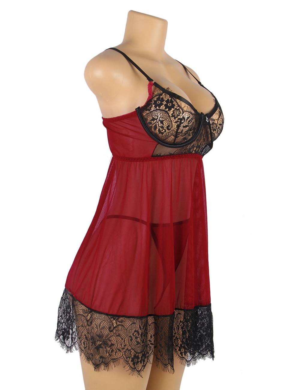 Velour & Co Women's Lace Babydoll