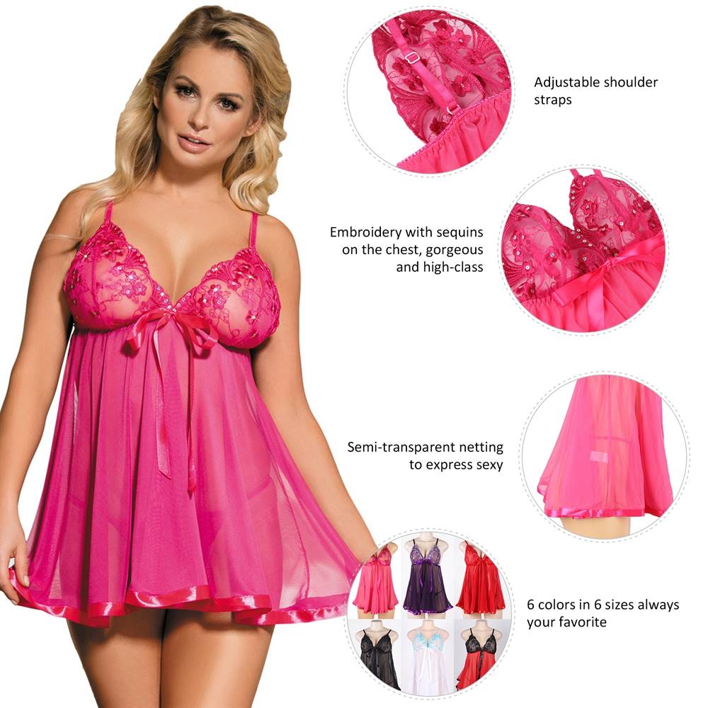 Velour & Co Women's Lace Babydoll