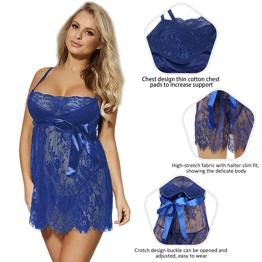 Velour & Co Women's Lace Babydoll