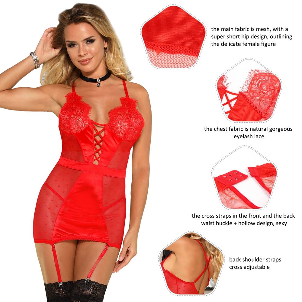 Velour & Co Women's Lace Babydoll