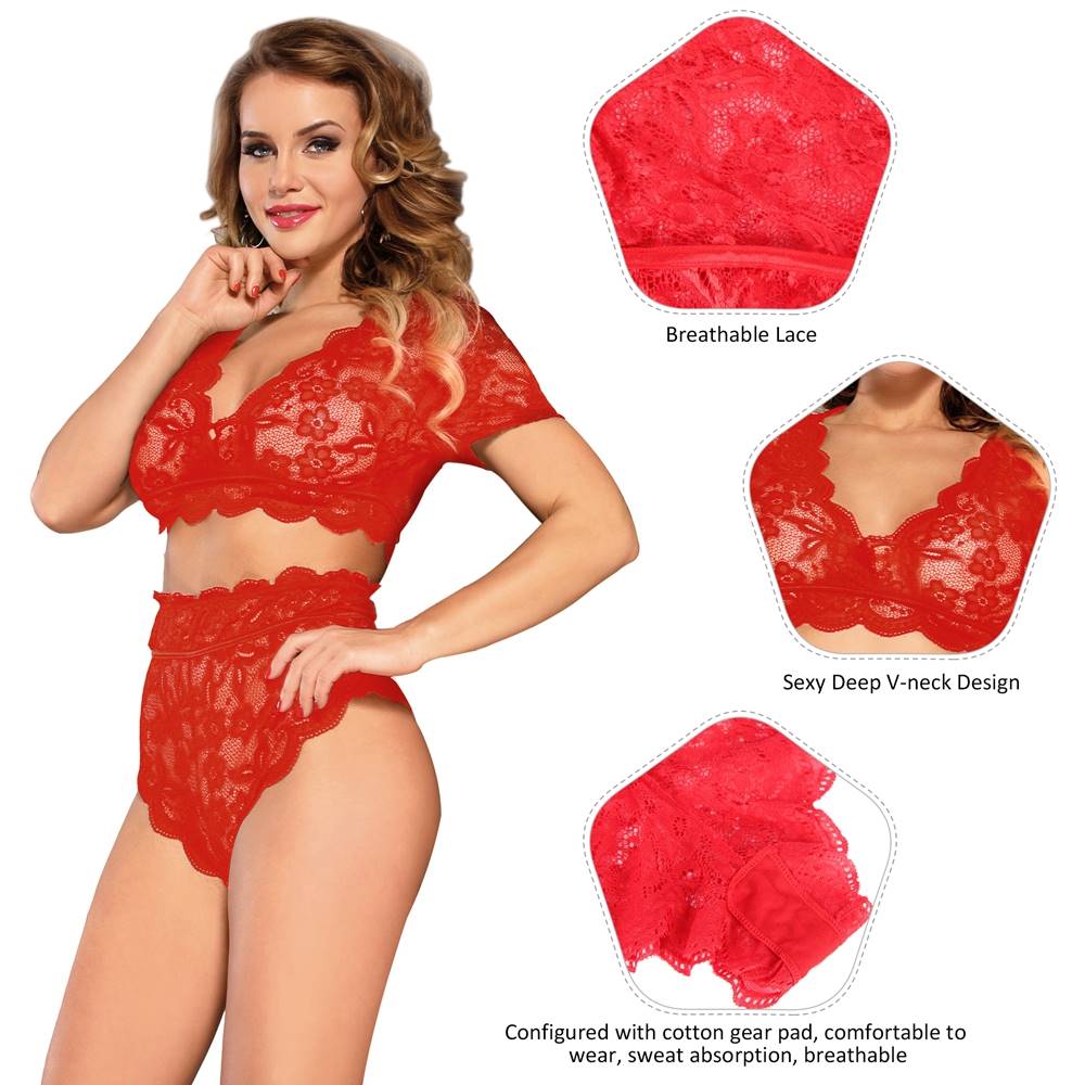 Velour & Co Women's Matching Lingerie Set - Matching Bra & Knickers