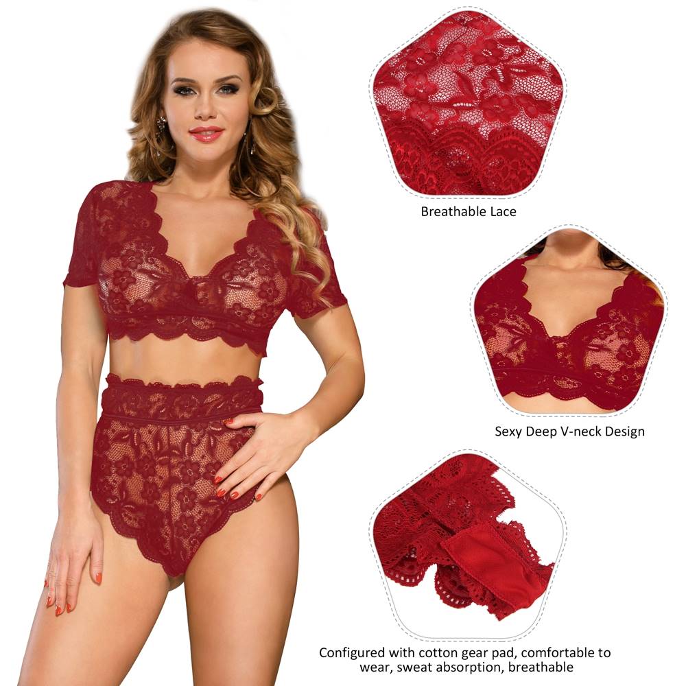 Velour & Co Women's Matching Lingerie Set - Matching Bra & Knickers