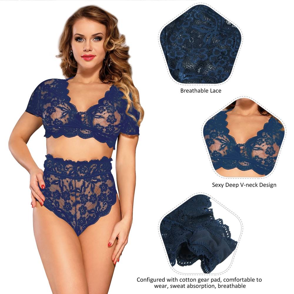 Velour & Co Women's Matching Lingerie Set - Matching Bra & Knickers