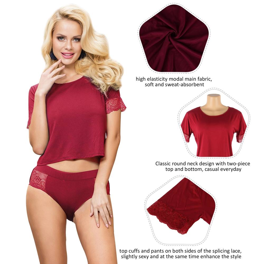 Velour & Co Women's Lace Nightdress - Luxury Sleepwear