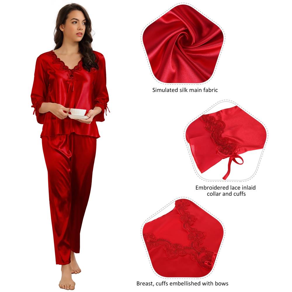 Velour & Co Women's Lace Nightdress - Luxury Sleepwear