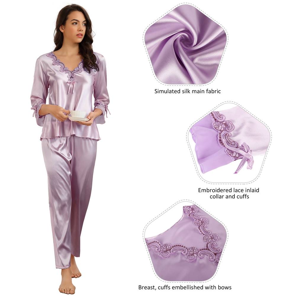Velour & Co Women's Lace Nightdress - Luxury Sleepwear