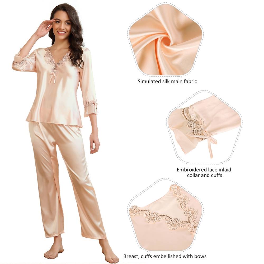 Velour & Co Women's Lace Nightdress - Luxury Sleepwear