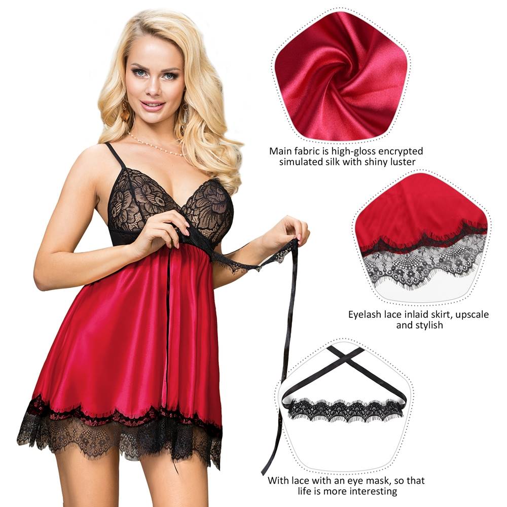 Velour & Co Women's Lace Babydoll