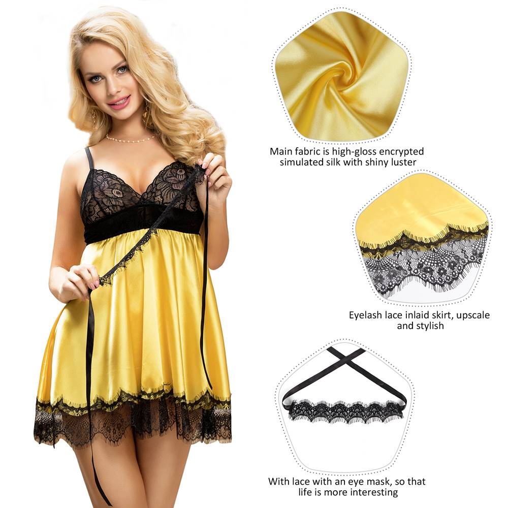 Velour & Co Women's Lace Babydoll