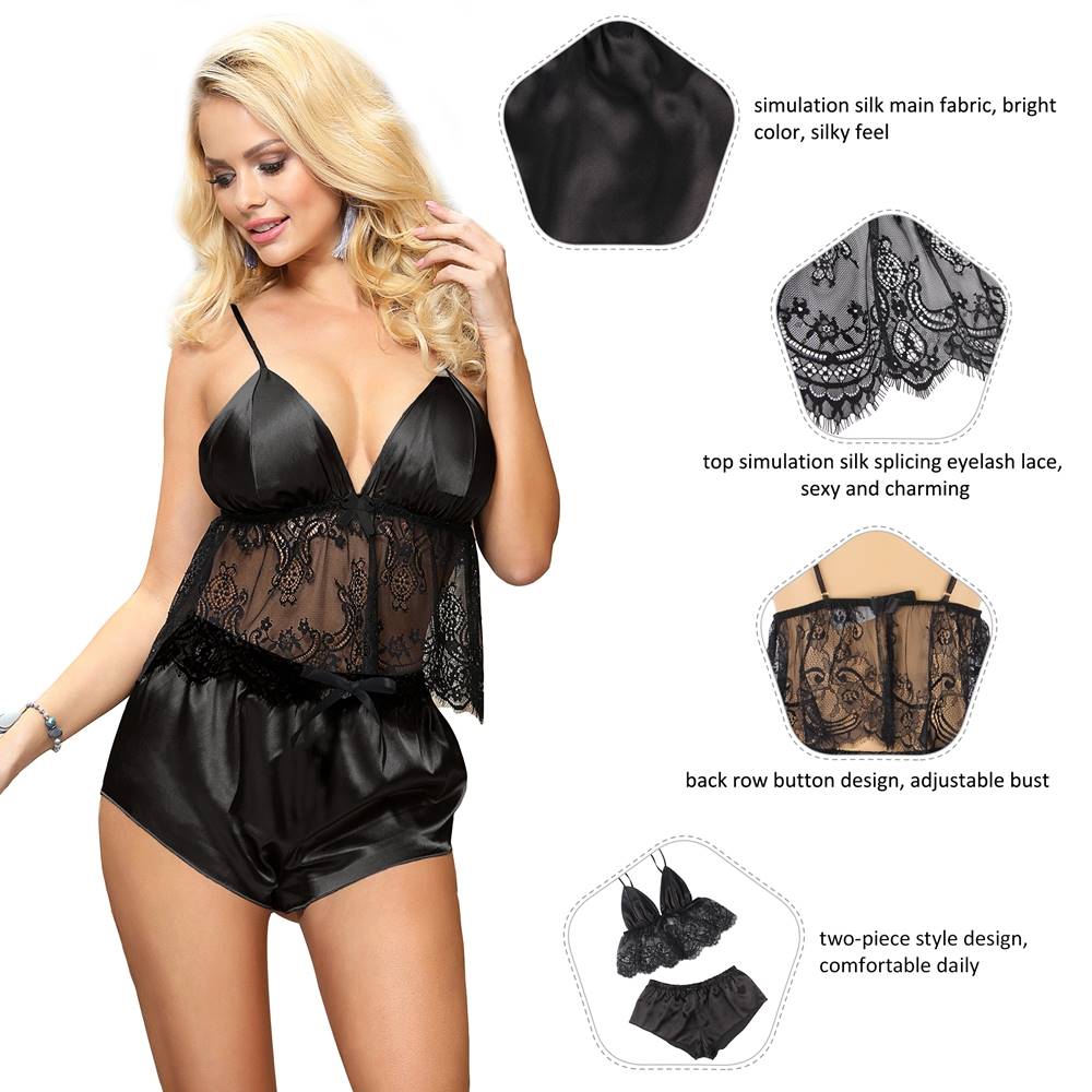 Velour & Co Women's Lace Nightdress - Luxury Sleepwear