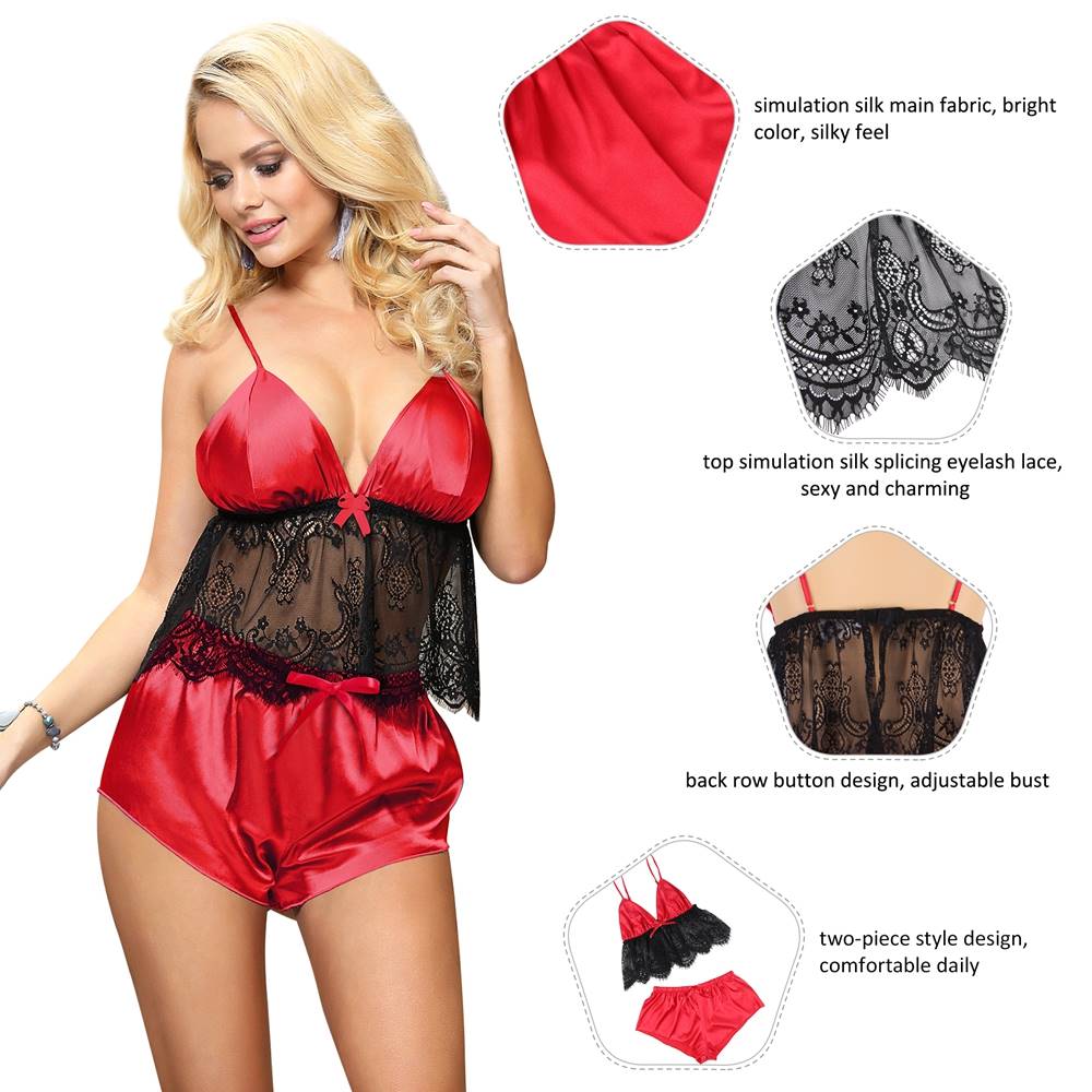 Velour & Co Women's Lace Nightdress - Luxury Sleepwear