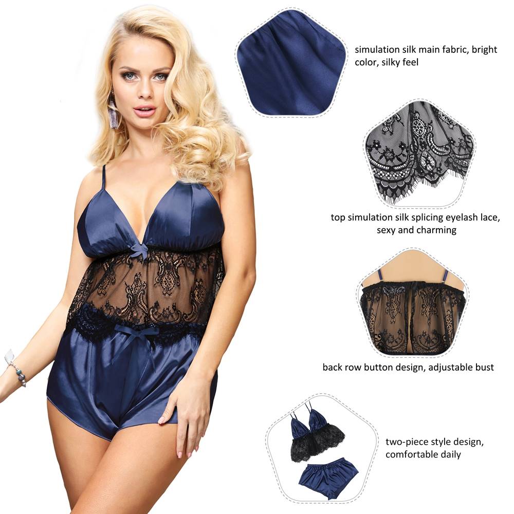 Velour & Co Women's Lace Nightdress - Luxury Sleepwear
