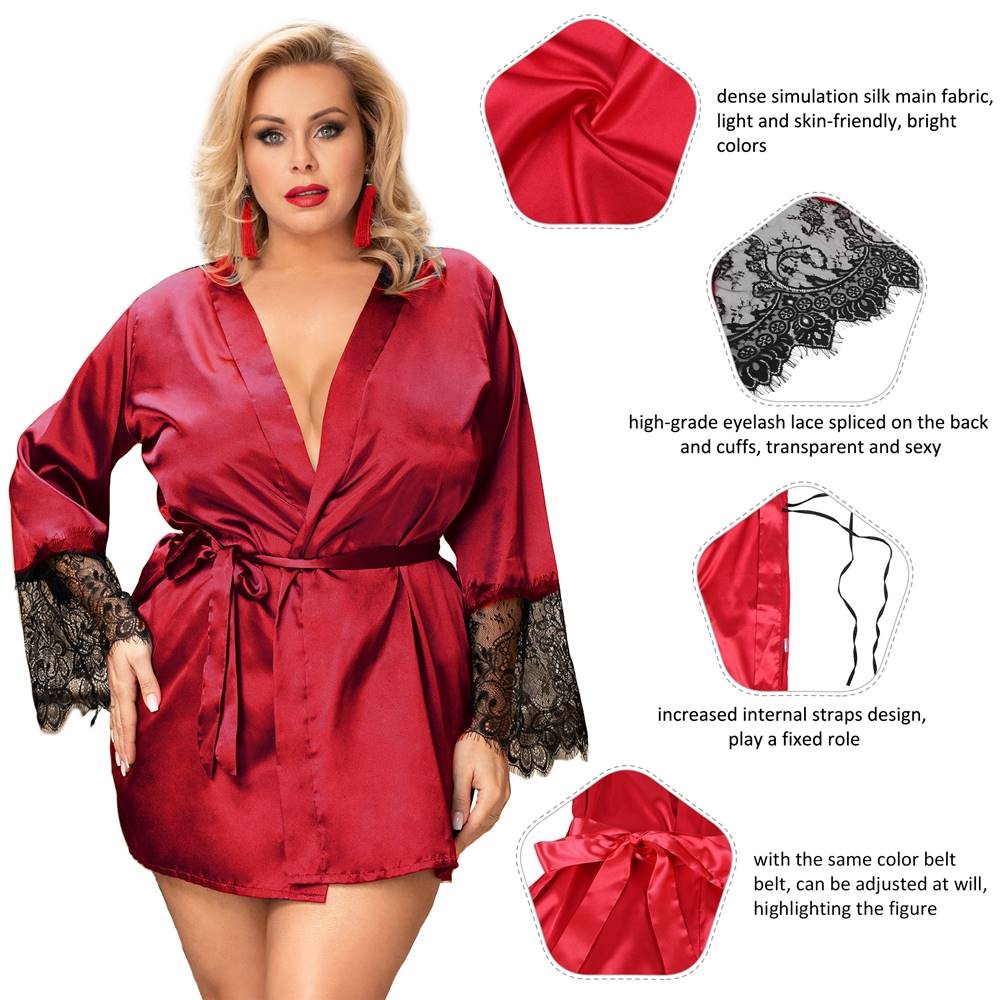 Velour & Co Women's Satin Dressing Gown - Women's Bathrobe