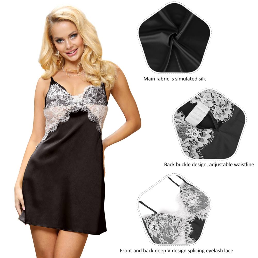 Velour & Co Women's Lace Nightdress - Luxury Sleepwear