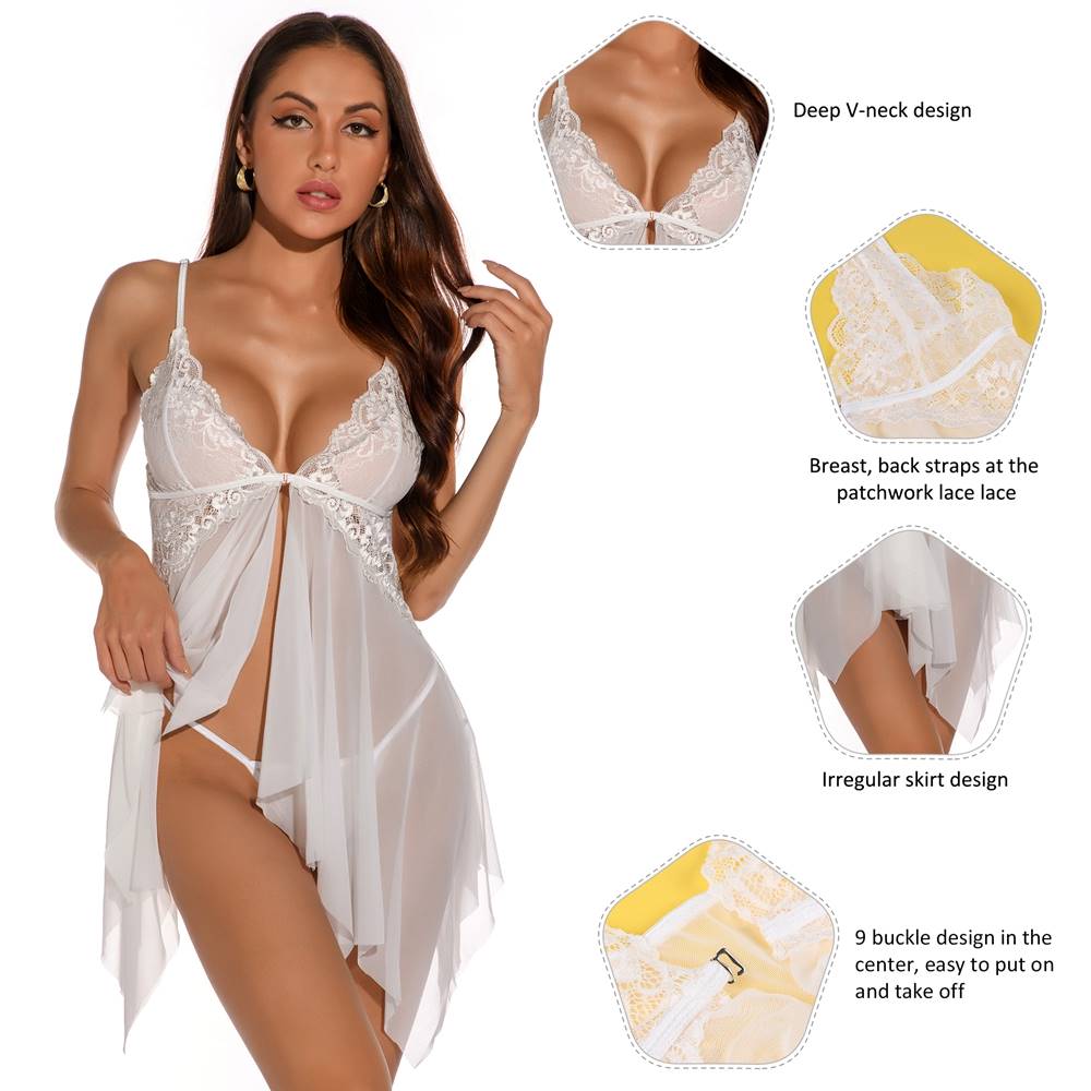 Velour & Co Women's Lace Babydoll