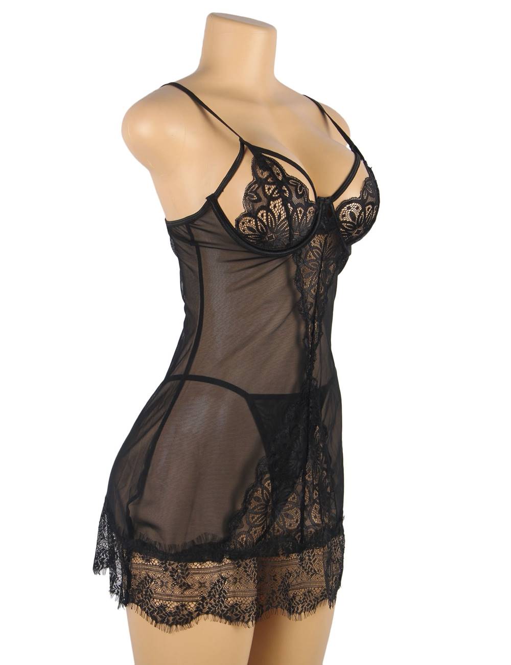 Velour & Co Women's Lace Babydoll