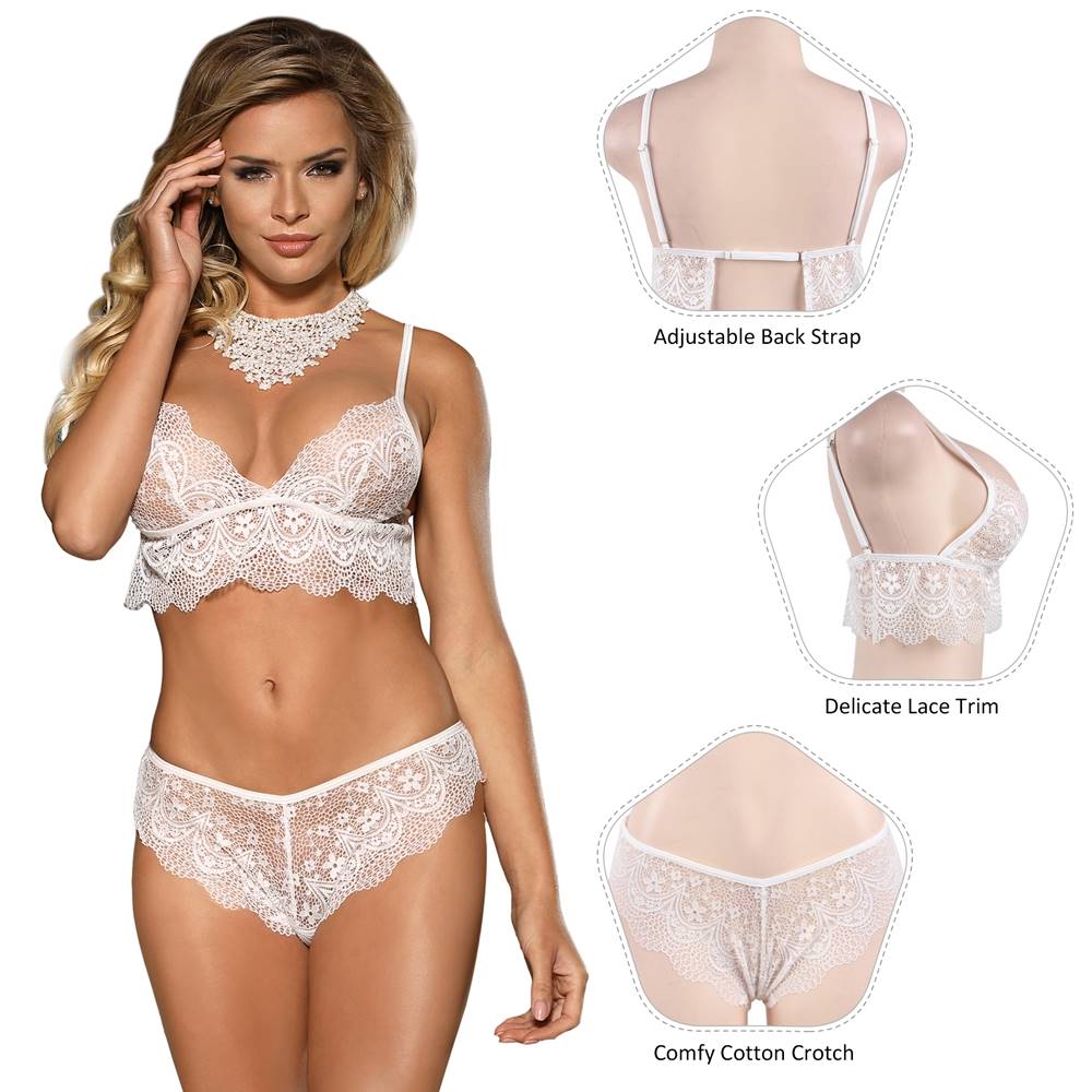 Velour & Co Women's Matching Lingerie Set - Matching Bra & Knickers