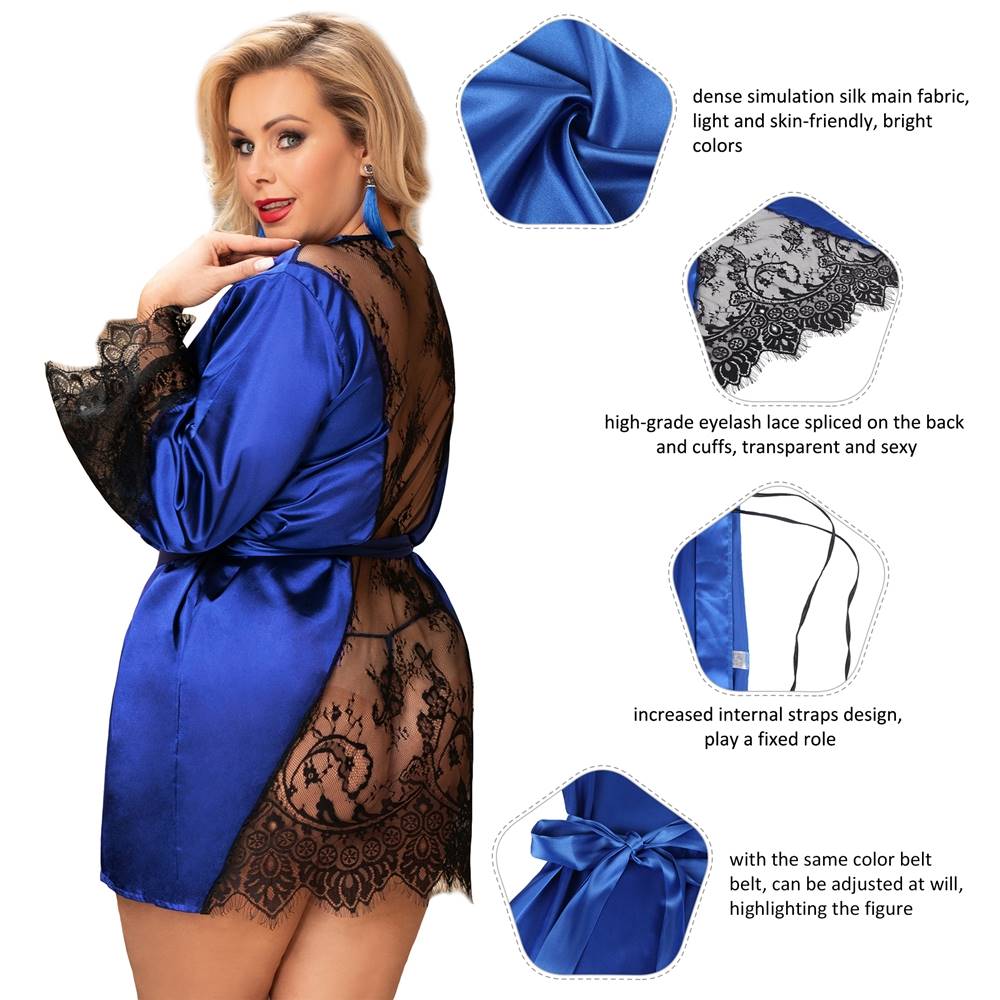 Velour & Co Women's Satin Dressing Gown - Women's Bathrobe