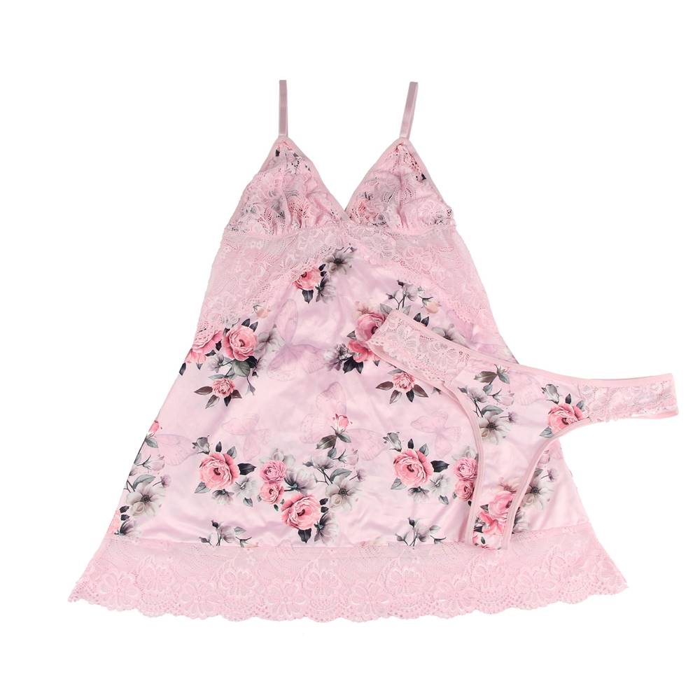 Velour & Co Women's Lace Babydoll