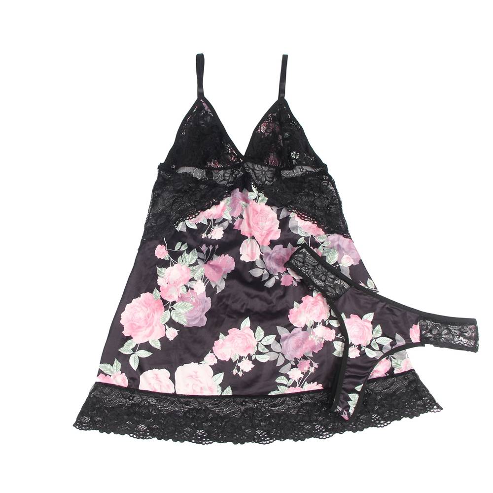 Velour & Co Women's Lace Babydoll