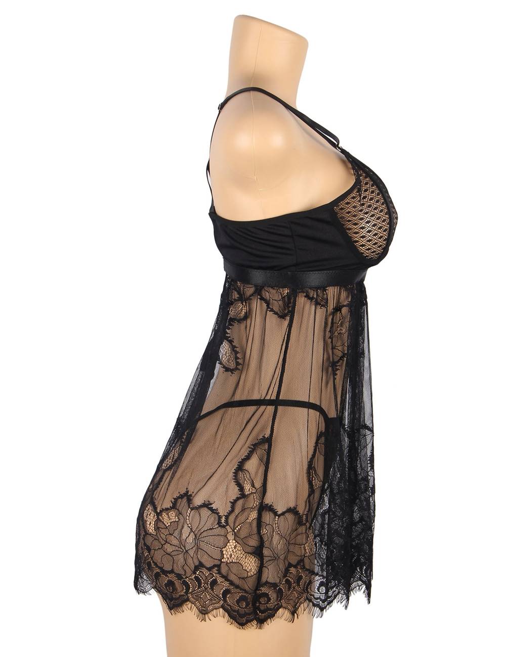 Velour & Co Women's Lace Babydoll