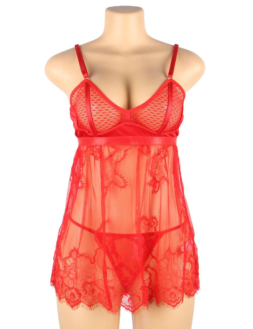 Velour & Co Women's Lace Babydoll