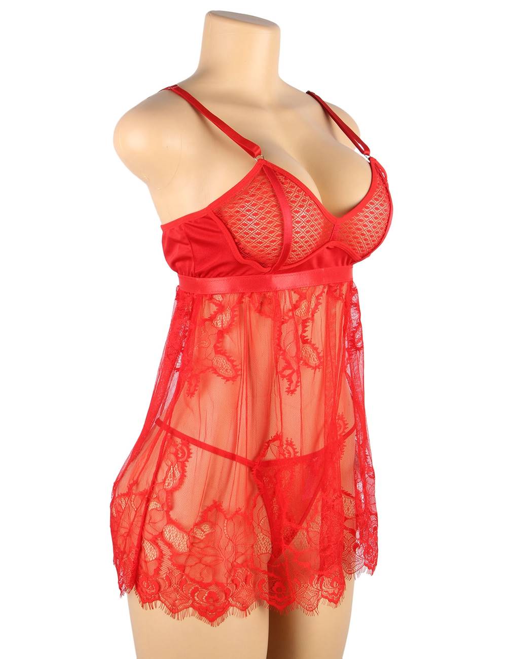 Velour & Co Women's Lace Babydoll