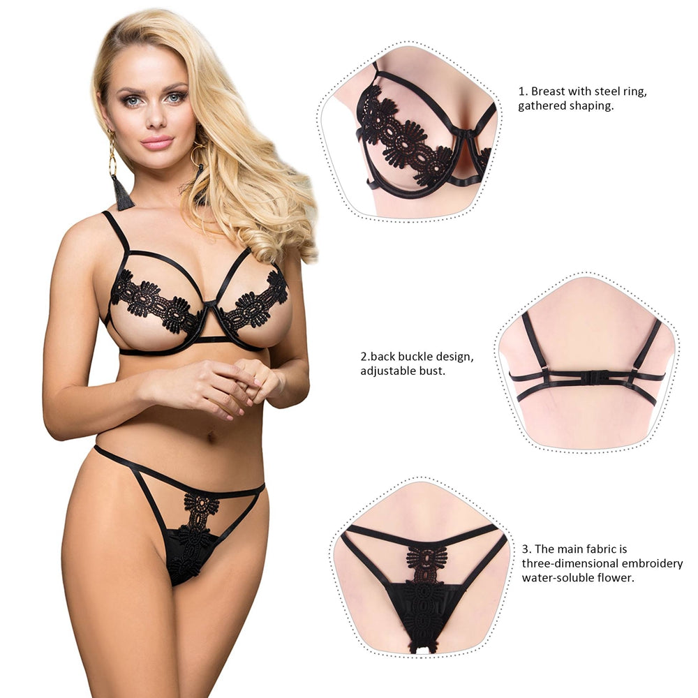 Velour & Co Women's Matching Lingerie Set - Matching Bra & Knickers