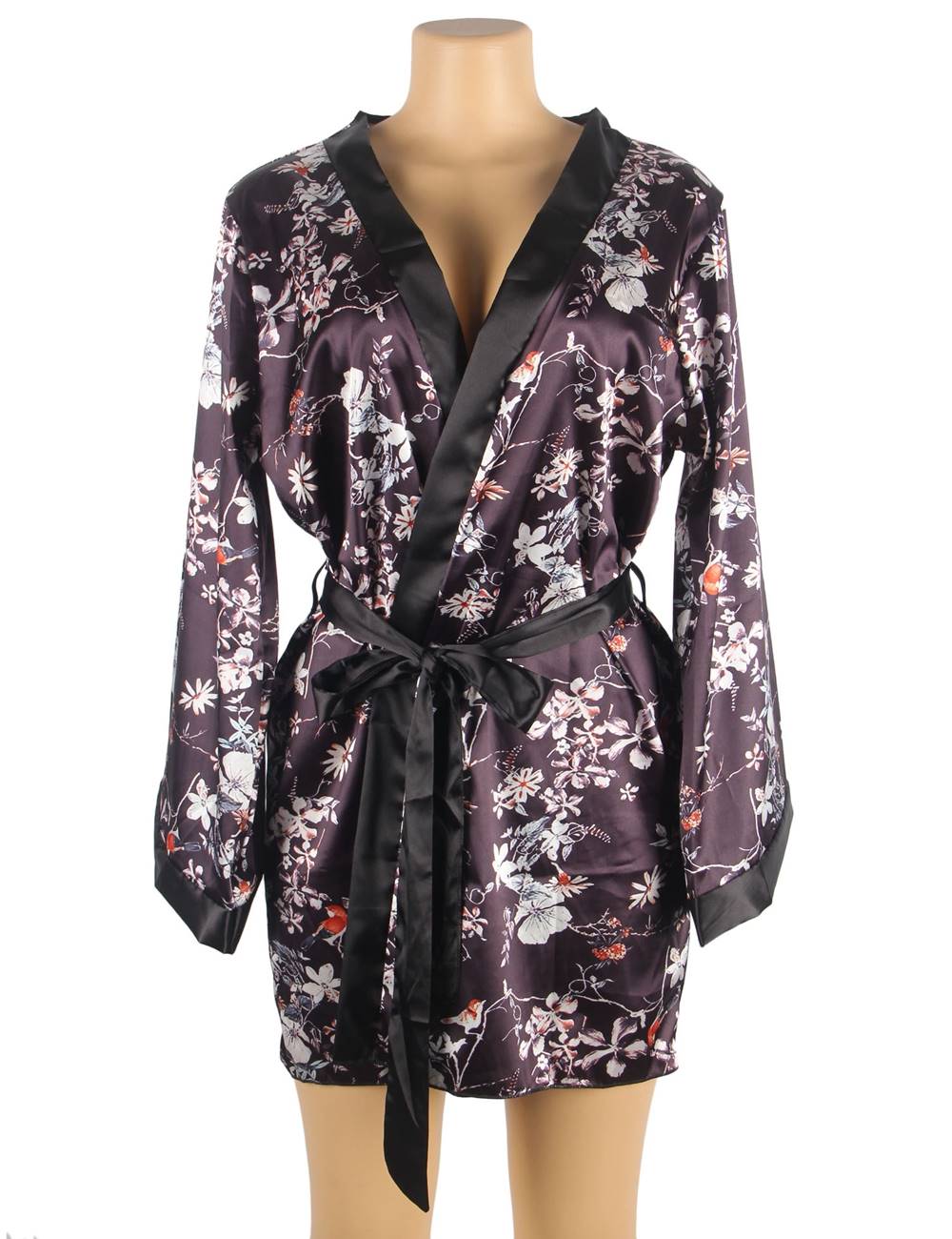 Velour & Co Women's Satin Dressing Gown - Women's Bathrobe