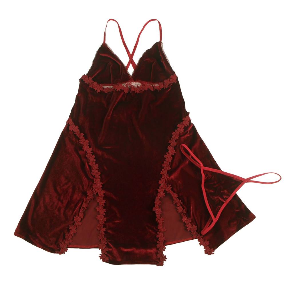 Velour & Co Women's Lace Nightdress - Luxury Sleepwear
