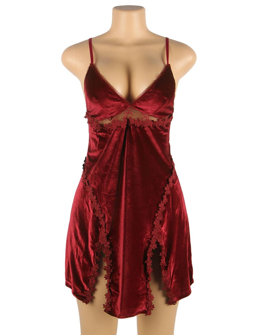 Velour & Co Women's Lace Nightdress - Luxury Sleepwear