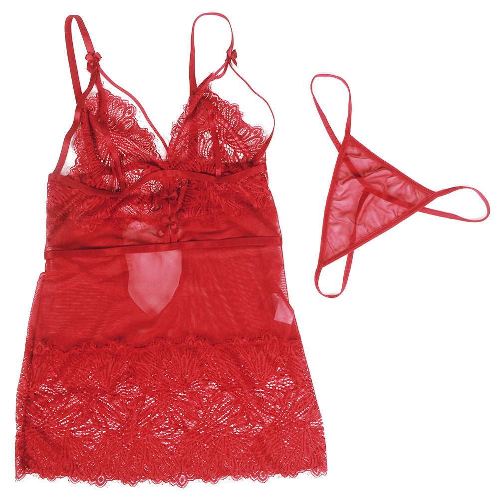 Velour & Co Women's Lace Babydoll