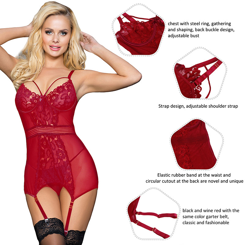 Velour & Co Women's Lace Babydoll