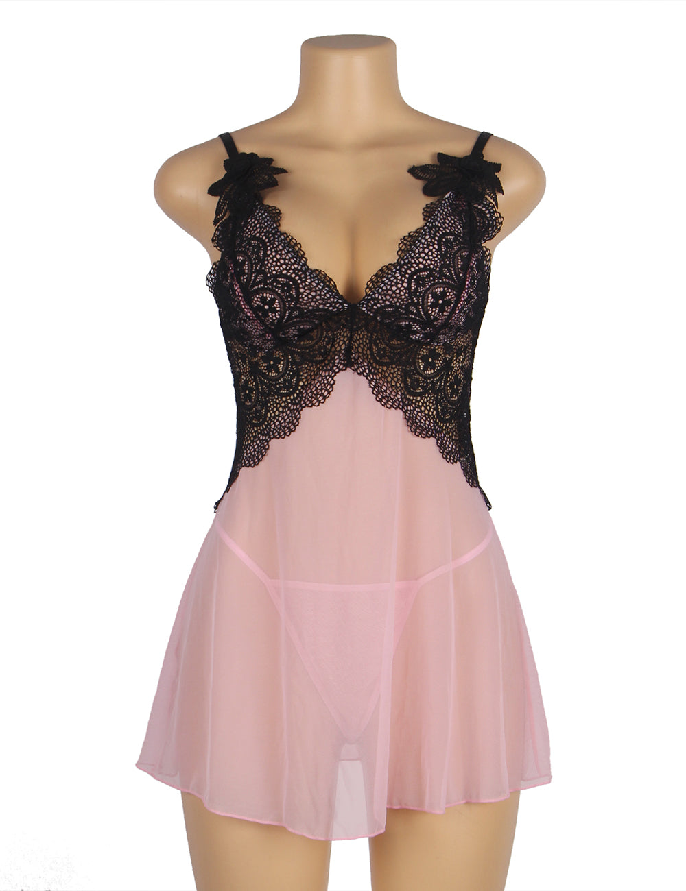 Velour & Co Women's Lace Babydoll