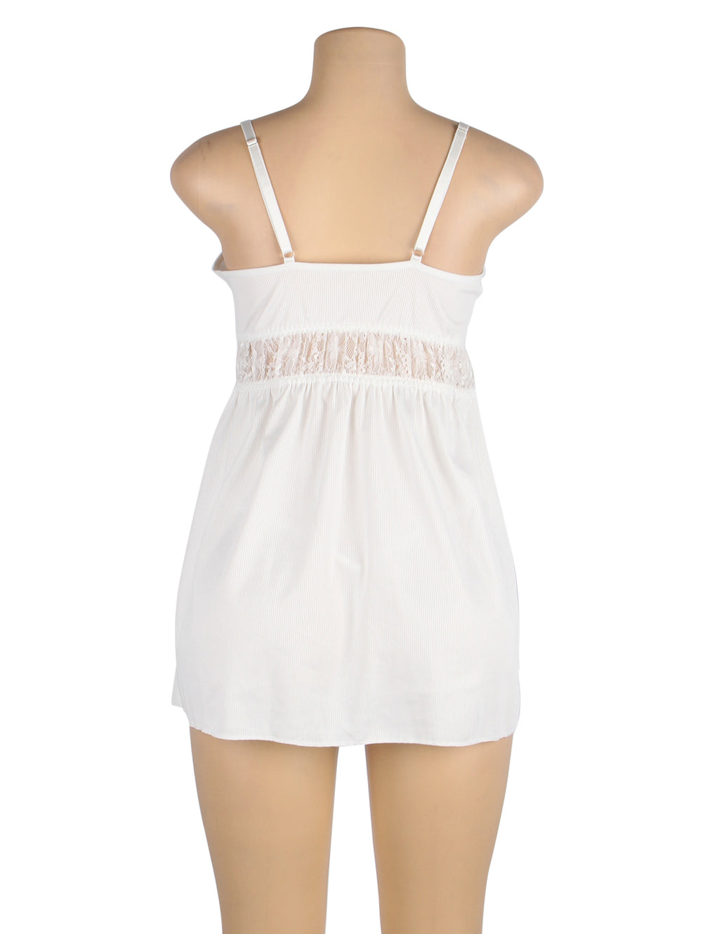 Velour & Co Women's Lace Babydoll White