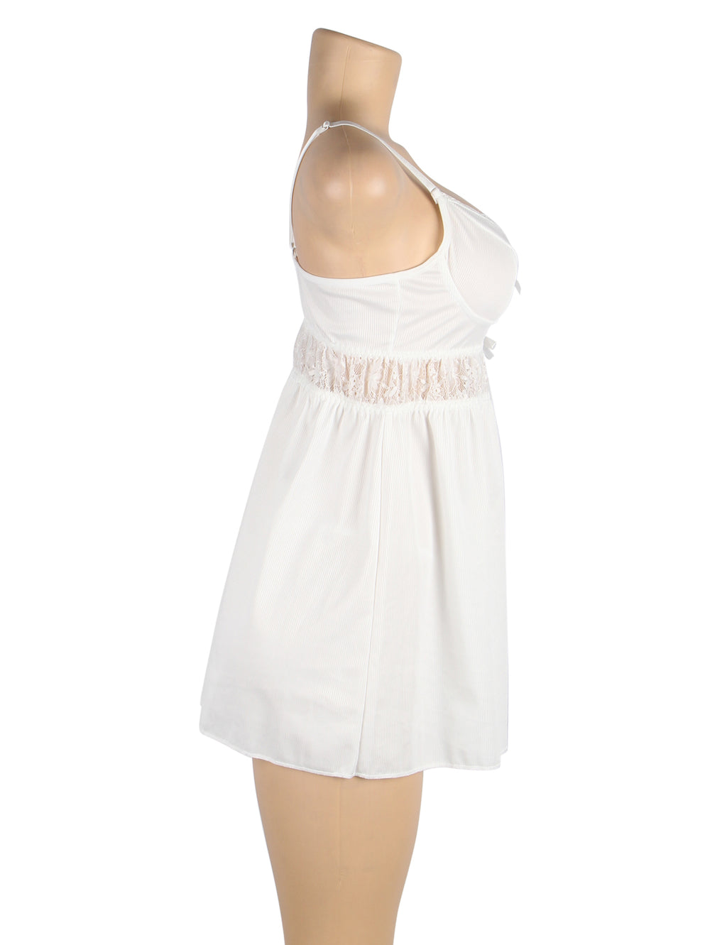 Velour & Co Women's Lace Babydoll White